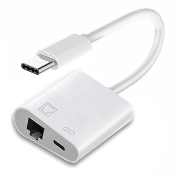 UC-155-TC006 Type-C USB-C naar 100Mbps Netwerk RJ45 met PD Power Charge Adapter voor Laptop Tablet Telefoon