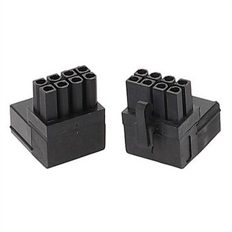 PW-027 2 stuks / Set ATX 8P mannelijk naar vrouwelijk 90 graden omhoog + omlaag gebogen voedingsheaderadapter voor GPU grafische kaart.