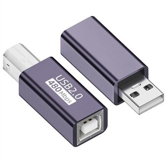 U2-010-AB 2 stuks USB 2.0 B type vrouwelijk naar type-A + type-B mannelijk verlengadapter voor printer scanner disk