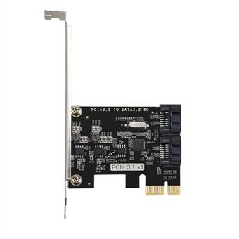 TXB116 SATA Harde Schijf Uitbreidingskaart PCI-E 3.1 naar 2-poort SATA 3.2 6Gbps Adapterkaart (Chip: JMB582)