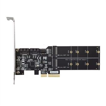 TXB120 2x SATA3.0 Adapterkaart PCIE3.0 X4 naar 2-poorts M.2 (B-Key) Uitbreidingskaart