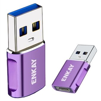 ENKAY HAT PRINCE ENK-AT119 USB 3.0 Male Adapter naar Type-C Vrouwelijke Snelle Gegevensoverdracht Converter