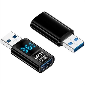 60W 10Gbps Gegevensoverdracht Adapter Digitale Weergave USB-A naar USB-A Mini Converter