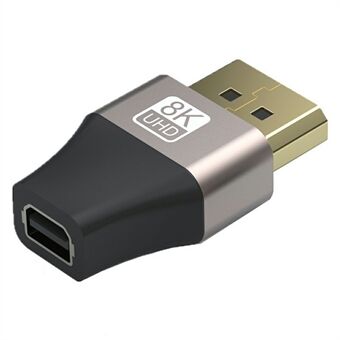 Compatibel met Thunderbolt 2 8K / 60Hz Mini DisplayPort Vrouwelijk naar DP Mannelijk Converter Mini Adapter