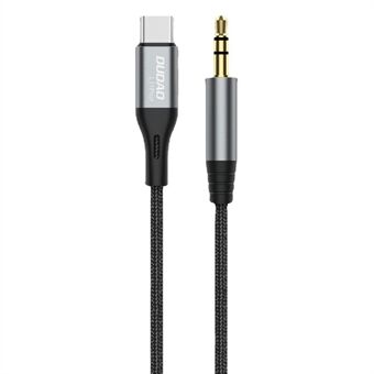 DUDAO L11ProT 1m Type-C naar 3,5mm Audio Kabel Aluminiumlegering+Nylon Vlechtwerk AUX Kabel