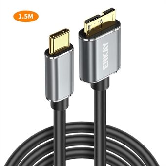 ENKAY HAT PRINCE 1.5m USB 3.1 Type-C naar USB 3.0 Micro B Kabel voor Camera Harde Schijf Oplaad- Datakabel