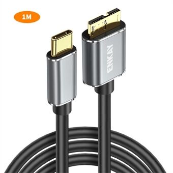 ENKAY HAT PRINCE 1m USB 3.1 Type-C naar USB 3.0 Micro B-kabel voor camera harde schijf opladen datakabel