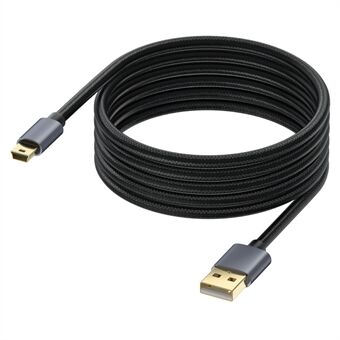 10m USB 2.0 naar Mini B Male Oplaadkabel USB Mini naar USB Oplaadkabel voor PS3 Controller / MP3 Speler / Camera