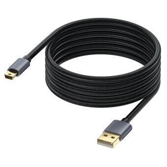 5m USB 2.0 naar Mini B Male Oplaadkabel USB Mini naar USB Oplaadkabel voor PS3 Controller / MP3 Speler / Camera