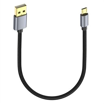 0,3m 480Mbps USB A naar Micro Oplaad- en Synchronisatie-USB-kabel voor Samsung Galaxy J7 / S7 / S6 / Kindle Fire HD Tablets / PS4