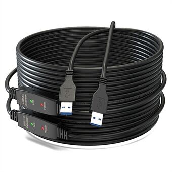 U3AA 15 m USB3.0 Mannetje naar Mannetje PVC Verlengkabel voor Conferentiecamera Muis Scanner