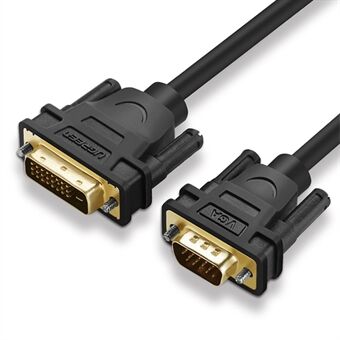 UGREEN 30838 DVI-D 24+1 Mannelijk naar VGA Mannelijk Videokabel Adapter Snoer 1.5m voor HDTV Projector Computer