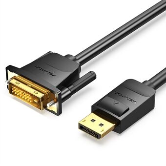 VENTION HAFBH 2m DP naar DVI 24+1 Conversiekabel 1080P PVC HD Videokabel - Zwart