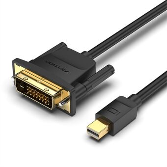 VENTION HFFBH 2m Mini DP naar DVI 24+1 Conversiekabel 1080P 60Hz HD Videokoord - Zwart