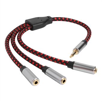 3.5mm mannelijke stereo audio splitter kabel 1 man naar 3 vrouwelijke AUX connector hoofdtelefoon microfoon adapter snoer voor iPhone/Android;