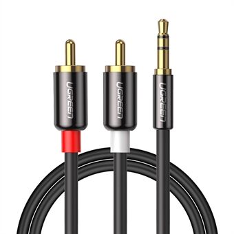 UGREEN 2m 3.5mm naar 2RCA Audio Auxiliary Adapter Stereo 3.5mm Splitter Kabel AUX RCA Y Cord voor Smartphone Speaker Tablet