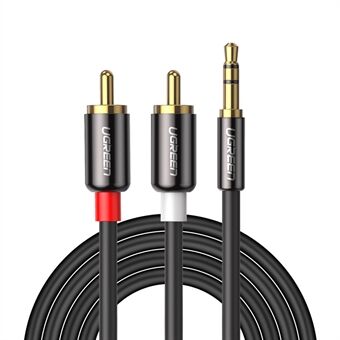 UGREEN 5m 3.5 mm voor 2RCA 24K vergulde man naar man audio Y splitter kabel AUX snoer voor smartphone speaker tablet