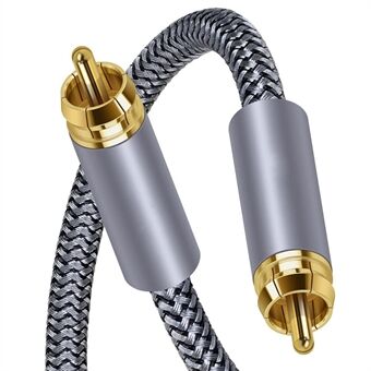 1,5 m digitale coaxiale audiokabel RCA naar RCA male naar male subwooferkabel met vergulde connector