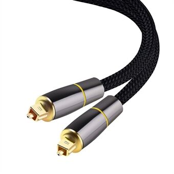 15 m gevlochten glasvezel audiokabel digitale glasvezel audiolijn SPDIF 5.1-kanaals adapterdraad (gele Ring)