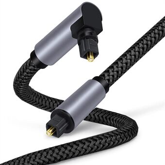 1m elleboog Toslink naar Toslink digitale optische audiokabel vergulde connector SPDIF coaxiale kabel