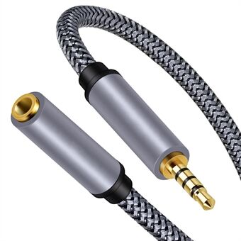 10 m 3.5mm Man-vrouw Aux Audio Kabel HiFi Stereo TRRS Audio Extension Gevlochten Kabel voor Microfoon luidspreker Hoofdtelefoon