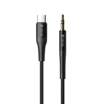 DEVIA Ipure Series 1m Type-C naar 3.5mm Audiokabel Aluminiumlegering+TPE AUX Kabel