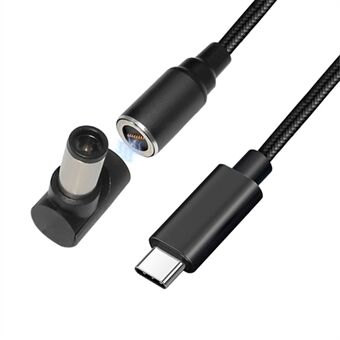 USB-C naar 7.4x5.0mm voor HP Laptop, 1.8m PD 100W Quick magnetische plug Notebook-oplaadadapter Stofdichte DC-kabel met hoog vermogen