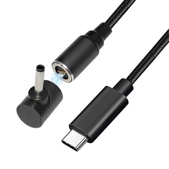 USB-C naar 3.5x1.35mm voor Asus / Fujitsu laptop, 1.8m PD 100W magnetische notebookconnector Quick E-Mark Chip Snelle DC-kabel Beschadigt de batterij niet