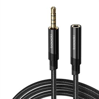 TOOCKI TQ-X41 Audio Verlengkabel 2m 4 Sectie 3.5mm Stereo Jack Mannetje naar Vrouwtje Kabel