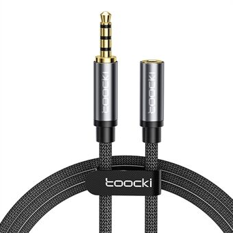 TOOCKI TQ-YP06 1m Aux-verlengkabel Aux-stereo-audiokabel mannelijk naar vrouwelijk stereo-audio-adapterkabel