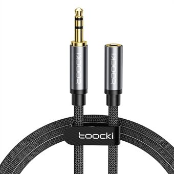 TOOCKI TQ-YP06 1m Hoofdtelefoon Verlengkabel 3.5mm Mannetje naar Vrouwtje Aux Adapter HiFi Geluid Stereo Verlenger Koord