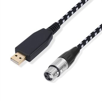 UXLD-30 3M USB naar XLR vrouwelijke microfoon audiokabel Microfoon opnamekabel