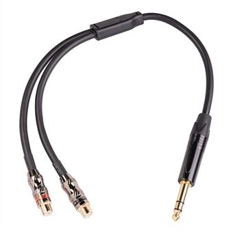 STC203TR26-03 0,3 m 6,35 mm mannelijke naar dubbele RCA vrouwelijke splitterdraad audiokabel