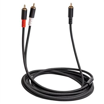 3704 5m RCA male naar dubbele RCA male audiokabel Y-vormige audio-aansluitkabel voor mixerversterker TV