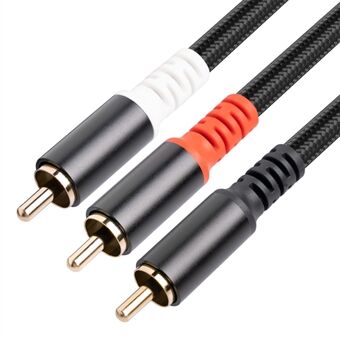 3704 2m RCA male naar dubbele RCA male audiokabel mixer versterker geluidskaart verbindingskabel