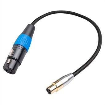 SA119GXK107BU 1m Mini XLR vrouwelijk naar XLR vrouwelijk adapterkabel gevlochten verbindingskabel naar mixermicrofoon