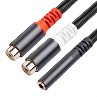 3.5mm Female naar 2 RCA Female Stereo Adapter Audio Kabel voor Mobiele Telefoon MP3-speler Notebook