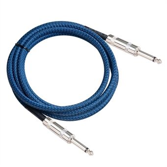 TC048BL 5m 6.35mm Male naar Male Audio Kabel voor Speaker Elektrische Gitaar Geluidskaart Microfoon