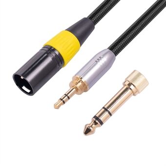 6,35 mm + 3,5 mm mannelijk naar XLR 3-pins converterkabel voor microfoon Mixing Console-camera