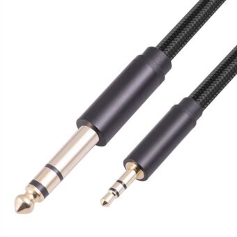 3662BK 2 m Voor Mixer Versterker 3.5mm naar 6.35mm Male naar Male Audio Adapter Vergulde Jack Aux kabel