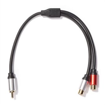 1RCA male naar 2RCA vrouwelijke audio kabel adapter voor speaker DVD TV Laptop Laptop RCA Audio Y splitter kabel