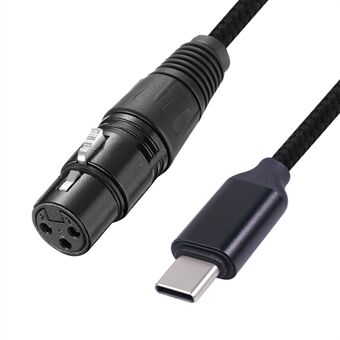 TY20F 3M Type-C mannelijk naar XLR vrouwelijk microfoon audiokabel microfoon opnamesnoer