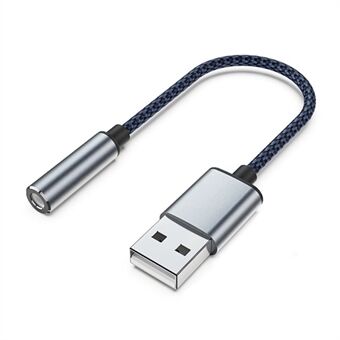 USB naar 3,5 mm Jack Audio Adapter USB naar Hoofdtelefoon en Microfoon Jack Aux Adapter Stereo Geluidskaart Adapter