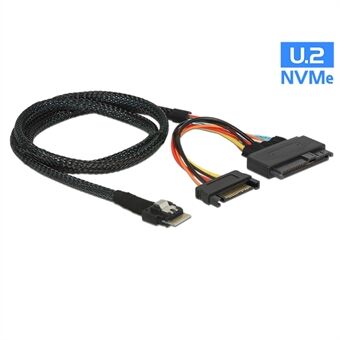 U.2 U2 SFF-8639 naar Slim SAS SFF-8654 4i NVME PCIe SSD-kabel voor Moederbord Intel SSD 750 p3600 p3700 M.2