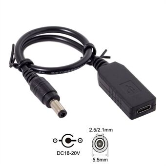 USB 3.1 Type C USB-C naar DC 20V 5,5 2,5 mm & 2,1 mm voedingsconnector PD-emulator-ontgrendelingskabel voor laptop