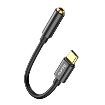 BASEUS L54 Type-C Mannetje naar 3.5mm Vrouwtje Adapter Kabel Mini Draagbare Hi-Fi Geluidsconverter Snoer Compatibel met Type-C / 3.5mm Poorten