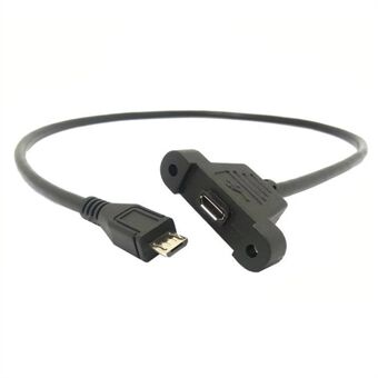 Micro USB 5Pin Mannetje naar Vrouwtje Verlengkabel voor Paneelmontage Type met Schroeven