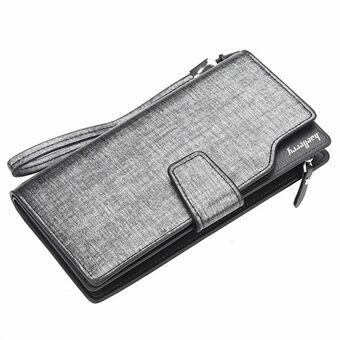 BAELLERRY 119B PU lederen clutch met handriem Heren mobiele telefoon portemonnee lange portemonnee