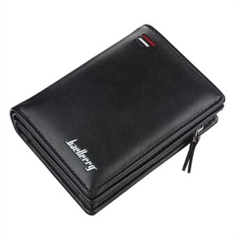BAELLERRY D3216 Heren drukknop Cash-kaarthouder PU-leer Rits Portemonnee Korte portemonnee