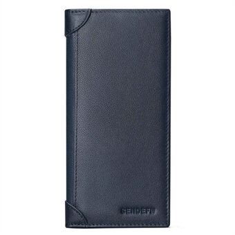 SENDEFN 5253 Heren Portemonnee RFID Blokkeren Meerdere Kaartsleuven Echt Rundleer Cash Storage Pouch Grote Billfold Clutch Bag